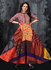 Red And Black Fancy Latest Designer Fancy Ethnic Wear Masloon Silk Anarkali Gown Collection 15